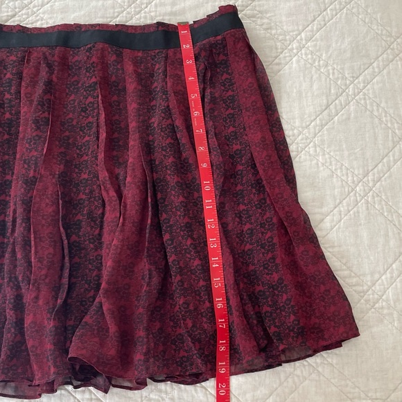 NWT Club Monaco Venetian Rose/Rouge Parker Skirt Pleated Lined Back Zip Size 10 - Picture 8 of 9